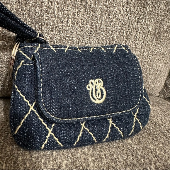 Vera Bradley Denim Coin Purse Keychain - Picture 2 of 6